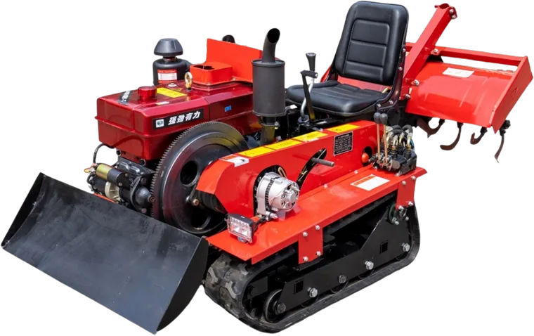 Tractor oruga Búfalo en rojo